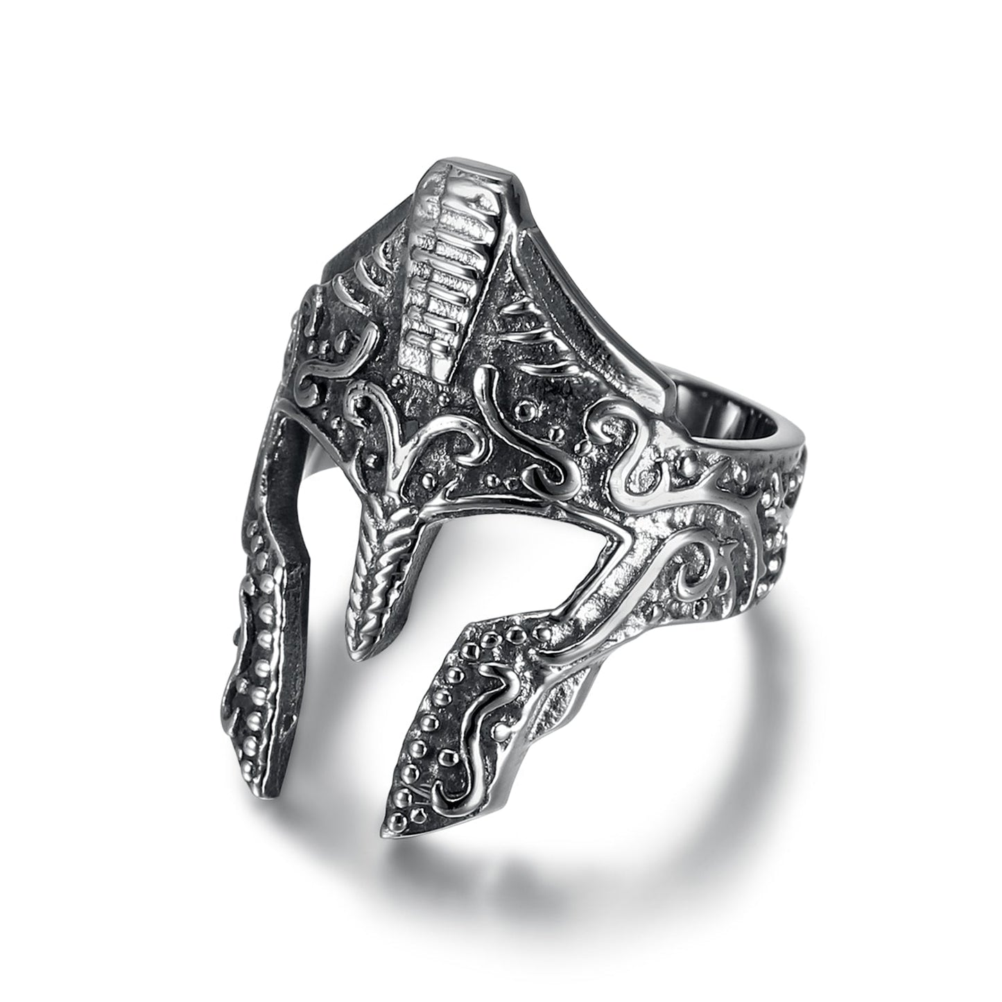 Nordic Pride Handcrafted Stainless Steel Soldier Helmet Ring