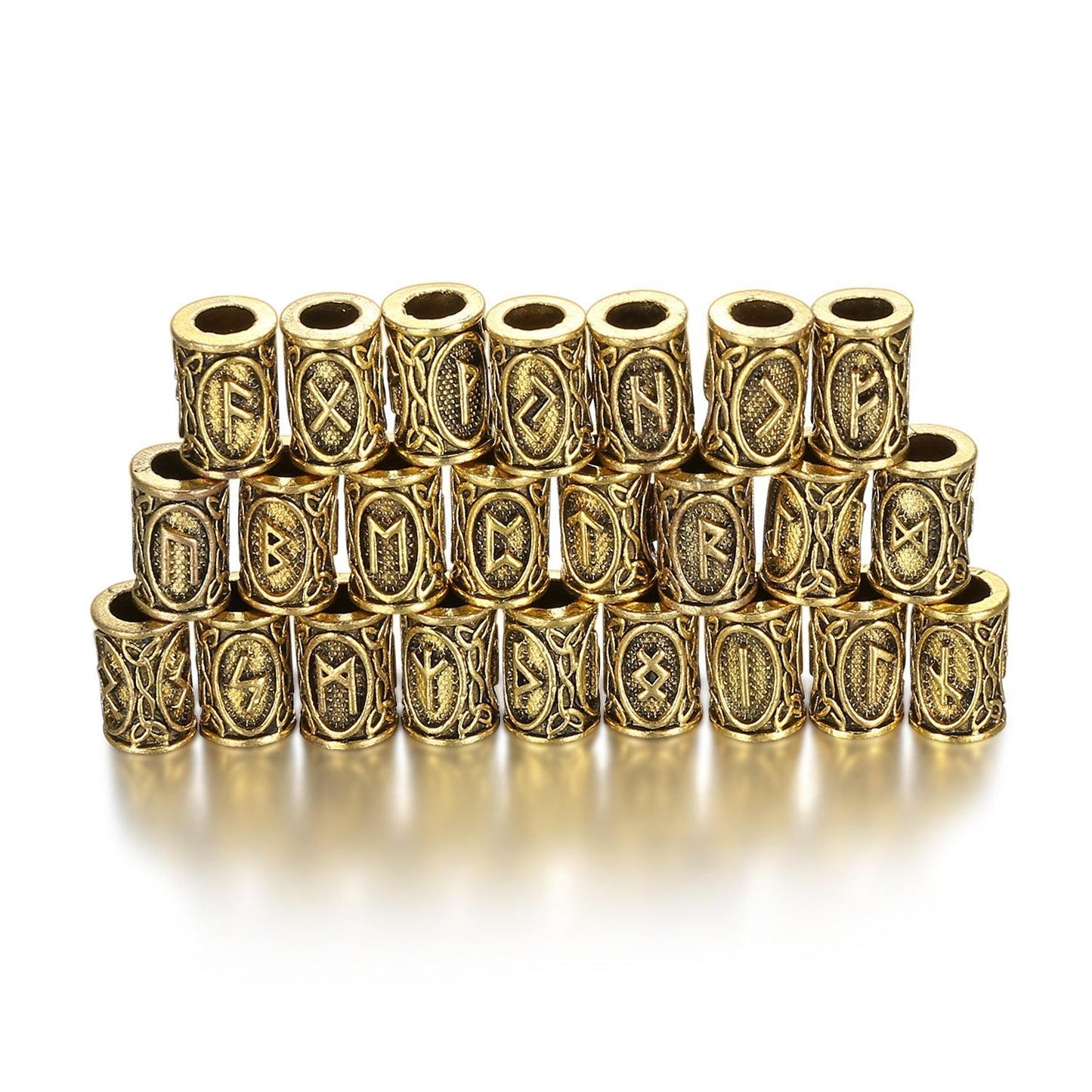 Nordic Pride 24 Piece - Nordic  Runes Hair & Beard Ornaments Set