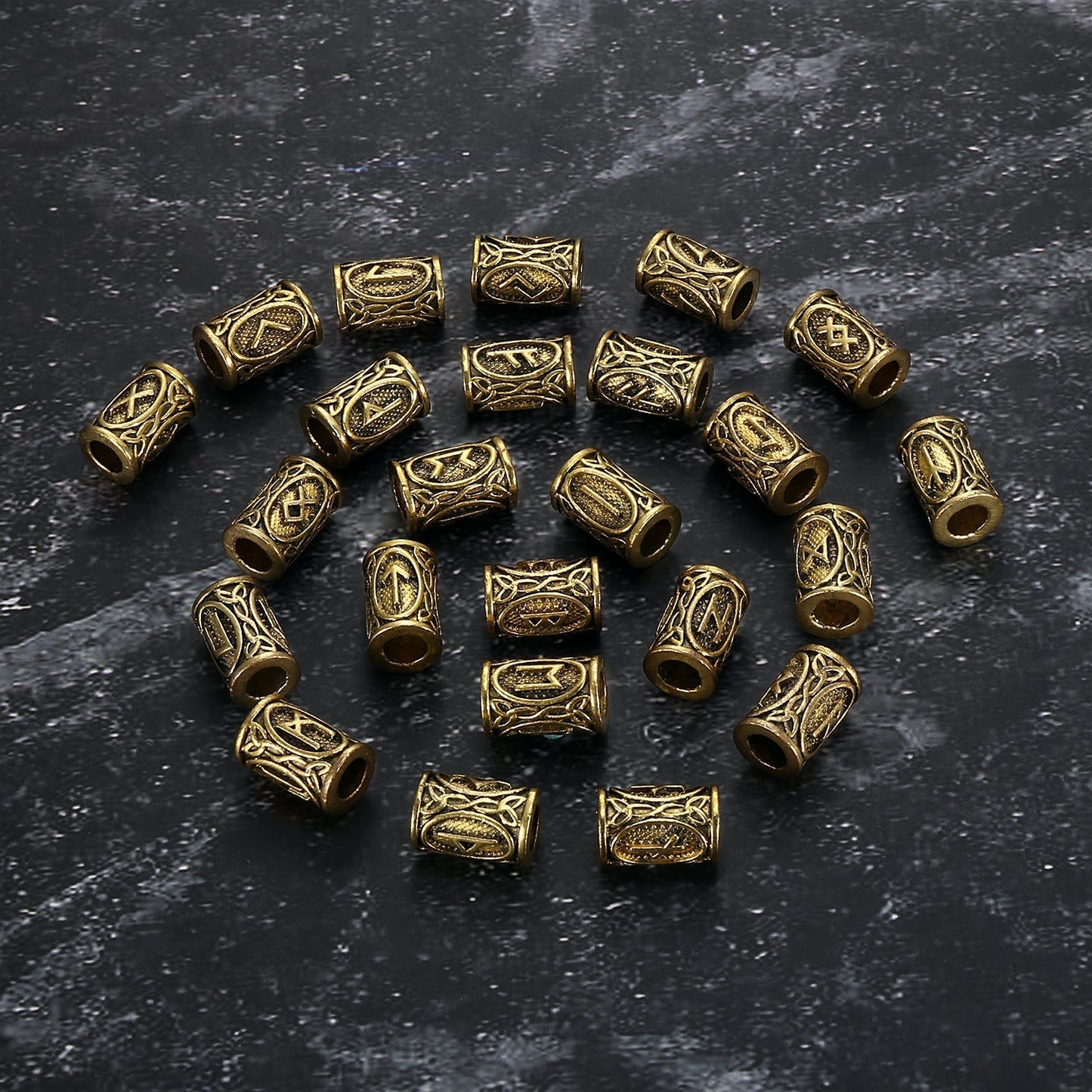 Nordic Pride 24 Piece - Nordic  Runes Hair & Beard Ornaments Set