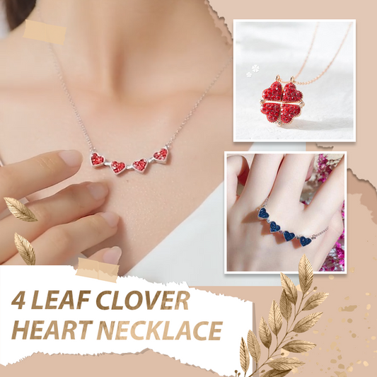 4 Leaf Clover Heart Necklace