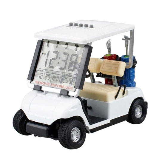 Golf Paradise Alarm Clock Golf Cart (White)
